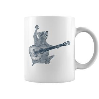 Raccoon Playing Guitar Guitar Player Raccoon Lover Coffee Mug | Mazezy