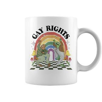 Rainbow Retro Say Gay Frog & Toad Say Gay Rights Lgbt Pride Coffee Mug | Mazezy