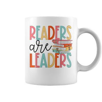 Readers Are Leaders Bookworm Teacher Librarian Reading Book Gifts For Teacher Funny Gifts Coffee Mug | Mazezy CA