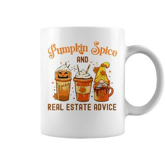 Real Estate Halloween Pumpkin Spice And Real Estate Advice Coffee Mug | Mazezy