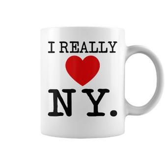 I Really Heart Love Ny Love New York Coffee Mug - Seseable