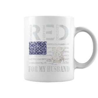 Red Friday For My Deployed Husband Military Wife Soldier Coffee Mug | Mazezy