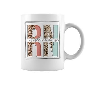 Registred Nurse Leopard Rn Life Nurses Day Medical Nursing Coffee Mug - Seseable