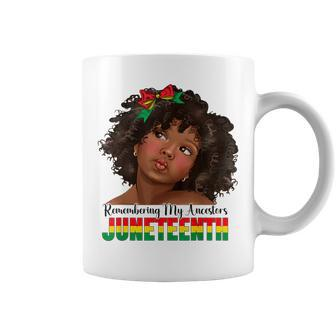 Remembering My Ancestors Junenth Girl Afro Black Kids Coffee Mug | Mazezy CA
