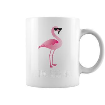 Resting Beach Face Funny With A Flamingo And Sunnies Coffee Mug | Mazezy