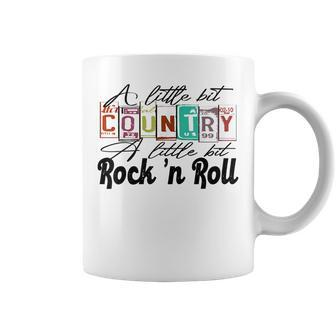 Retro A Little Bit Country A Little Bit Rock N Roll Western Coffee Mug | Mazezy