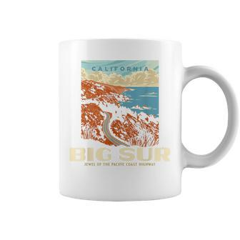 Retro Big Sur California Coast Wpa Style Vintage Graphic Coffee Mug | Mazezy