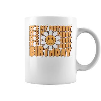 Retro My Birthday Groovy Birthday Flower Ns Girls Coffee Mug - Seseable