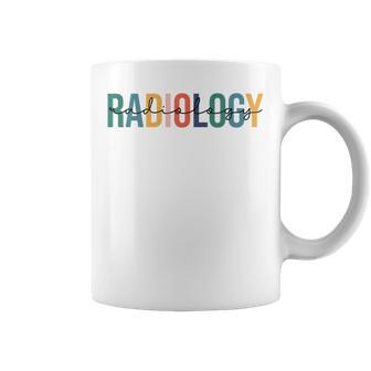 Retro Boho Style Radiology Funny Radiologist Gift Coffee Mug - Seseable