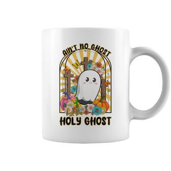 Retro Christian Halloween Aint No Ghost But The Holy Ghost Coffee Mug - Monsterry CA