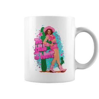 Retro Cowgirl The Hell I Wont Desert Cactus Western Country Cactus Funny Gifts Coffee Mug | Mazezy