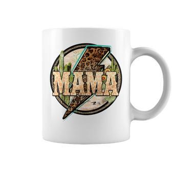 Retro Desert Sunset Lightning Bolt Mama Western Mothers Day Gifts For Mama Funny Gifts Coffee Mug | Mazezy