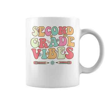 Retro First Day Of School Second Grade Vibes Back To School Coffee Mug | Mazezy