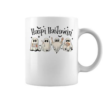Retro Ghosts Speech Therapy Halloween Spooky Slp Coffee Mug - Monsterry UK