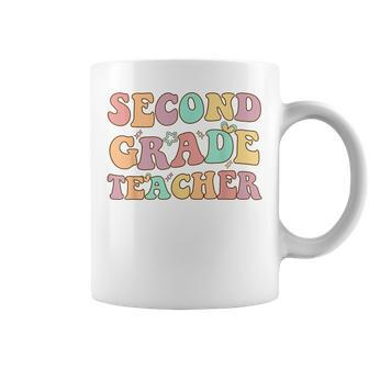 Retro Groovy Second Grade Teacher Back To School 2Nd Grade Coffee Mug | Mazezy