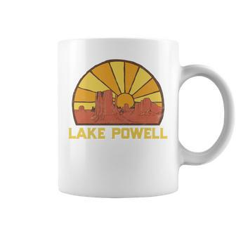 Retro Lake Powell Sun Vintage Graphic Coffee Mug | Mazezy