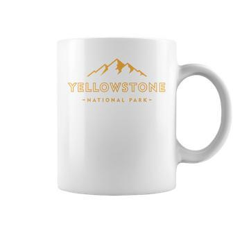Retro Mountain Yellowstone National Park Hiking Souvenir Coffee Mug - Thegiftio UK