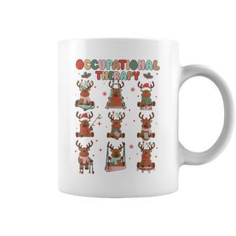 Retro Occupational Therapy Christmas Reindeers Ot Ota Coffee Mug - Seseable