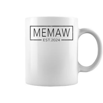 Retro Soon To Be Memaw 2024 Mothers Day Memaw Est 2024 Gift For Womens Coffee Mug | Mazezy