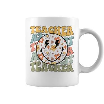 Retro Teacher Daisy Colorful - Elementary School Teacher Coffee Mug - Thegiftio UK