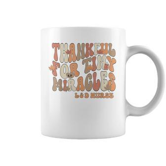 Retro Thankful For Tiny Miracles Thanksgiving Labor Delivery Coffee Mug - Thegiftio UK