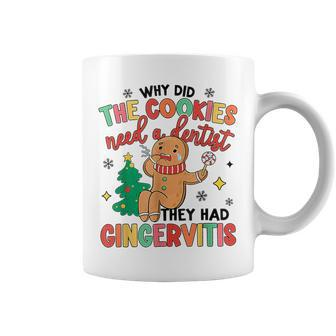 Retro Why Did Cookies Need A Dentist Christmas Crew Coffee Mug | Mazezy