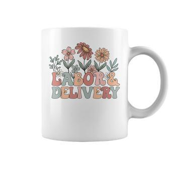 Retro Wildflowers Labor And Delivery Nurse Back To School Coffee Mug - Thegiftio UK