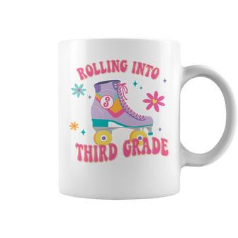Rolling Into Third Grade First Day Of School Retro Groovy Coffee Mug | Mazezy