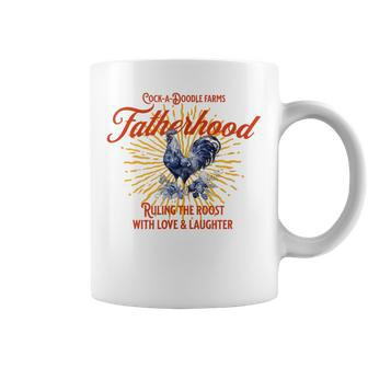 Rooster Fatherhood Funny Fathers Day Gift For Dad Coffee Mug | Mazezy