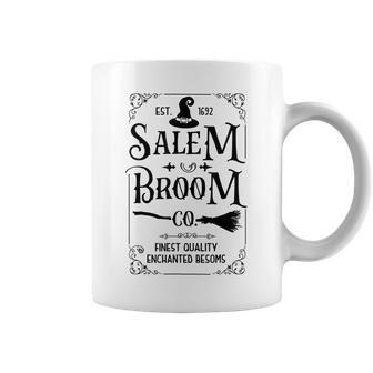 Salem Broom Co Est 1692 Funny Witch Halloween Vintage Witchy Salem Funny Gifts Coffee Mug | Mazezy