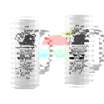 Santa Hat Sunglasses Summer Vacation Christmas In July Vacation Funny Gifts Coffee Mug | Mazezy