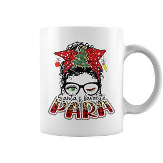 Santa's Favorite Para I Love Being A Educator Christmas Para Coffee Mug - Monsterry DE