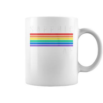 Sapphic Af Lesbian Pride Coffee Mug | Mazezy