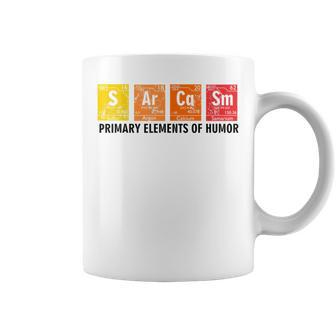 Sarcasm Primary Elements Of Humor Chemistry Student Teacher Coffee Mug | Mazezy UK