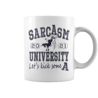 Sarcasm University Donkey 2021 Graduation Funny College Coffee Mug | Mazezy