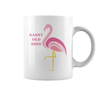 Sassy Old Bird Pink Flamingo Coffee Mug | Mazezy