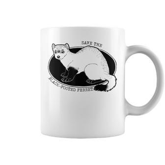 Save The American Ferret Black-Footed Ferret Coffee Mug | Mazezy