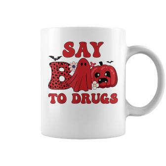 Say Boo To Drugs Halloween Red Ribbon Week Awareness Coffee Mug - Thegiftio UK