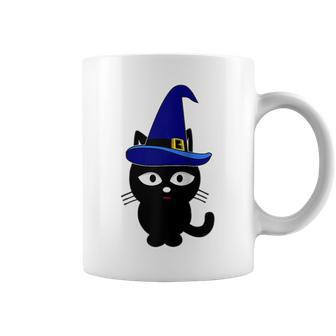Scary Halloween Black Cats Wizard Witch Kitty Cat Coffee Mug | Mazezy
