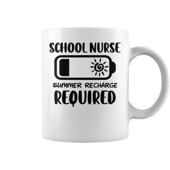School Nurse Summer Recharge Required School Nurse Vacation Coffee Mug | Mazezy