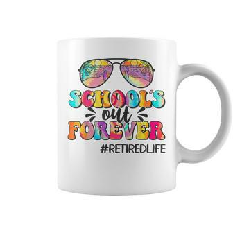 Schools Out Forever Leopard Teacher Retired Life Retirement Coffee Mug | Mazezy