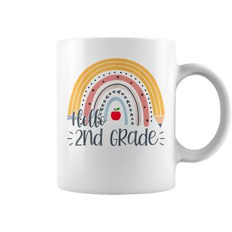 Second Grade Rainbow Team Hello 2Nd Grade Rocks Squad Coffee Mug - Thegiftio UK