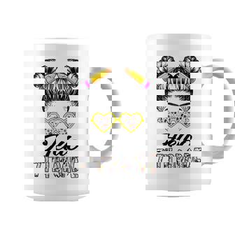 Seventh Grade Hello 7Th Grade Messy Bun Back To School Coffee Mug | Mazezy