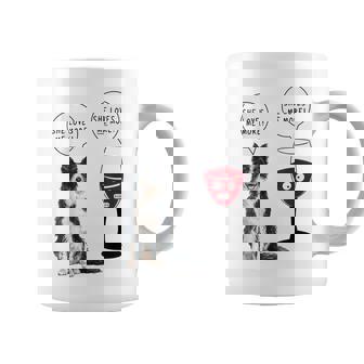 She Loves Me More Border Collie Wine Lovers Funny Coffee Mug - Thegiftio UK