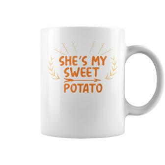 She's My Sweet Potato I Yam Thanksgiving Matching Couple Set Coffee Mug | Mazezy