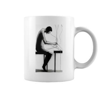 Silhouette Of A Musician Playing The Theremin Music Coffee Mug | Mazezy AU