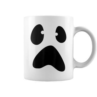 Silly Ghost Face Ghost Scary Face Lazy Halloween Coffee Mug | Mazezy