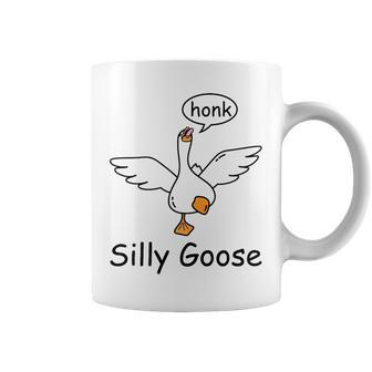 Silly Goose On The Loose Funny Saying Honk Goose University Coffee Mug | Mazezy