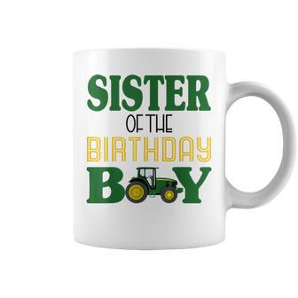 Sister Of The Birthday For Boy Farm Tractor Family Party Gifts For Sister Funny Gifts Coffee Mug | Mazezy