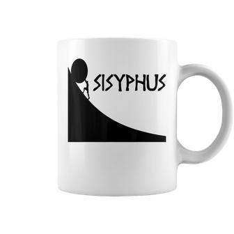 Sisyphus Greek Mythology Ancient Greece Graphic Coffee Mug | Mazezy